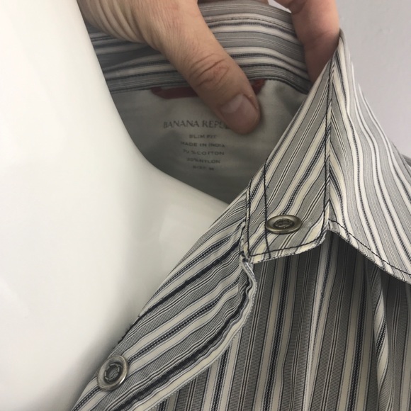 Men’s Banana Republic Snap Down Striped Shirt. Make an offer! - Picture 3 of 4